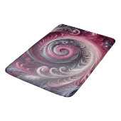 Modernes, Abstraktes, schlichtes Rosa und Lila Badematte (Schrägansicht)