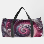 Modernes, Abstraktes, schlichtes Rosa und Lila Duffle Bag (Rückseite)