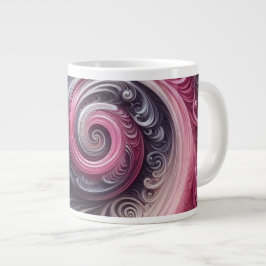 Modernes, Abstraktes, schlichtes Rosa und Lila Jumbo-Tasse