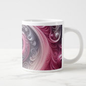 Modernes, Abstraktes, schlichtes Rosa und Lila Jumbo-Tasse (Rechts)