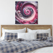 Modernes, Abstraktes, schlichtes Rosa und Lila Leinwanddruck (Insitu (Schlafzimmer))