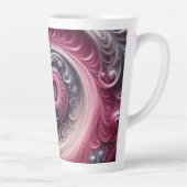 Modernes, Abstraktes, schlichtes Rosa und Lila Milchtasse (Rechts)