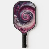 Modernes, Abstraktes, schlichtes Rosa und Lila Pickleball Schläger (Rückseite)