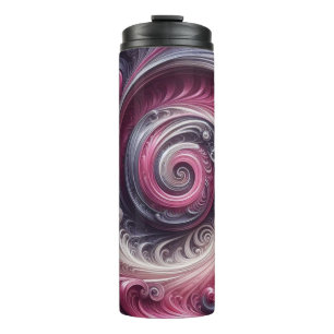 Modernes, Abstraktes, schlichtes Rosa und Lila Thermosbecher