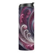 Modernes, Abstraktes, schlichtes Rosa und Lila Thermosbecher (Nach links gedreht)