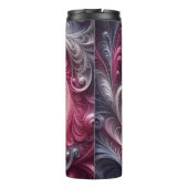 Modernes, Abstraktes, schlichtes Rosa und Lila Thermosbecher (Rückseite)