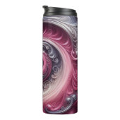 Modernes, Abstraktes, schlichtes Rosa und Lila Thermosbecher (Nach rechts gedreht)