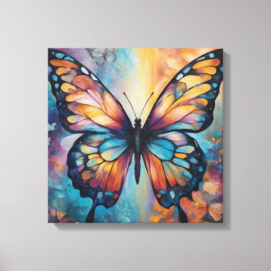 Modernes, Abstraktes Schmetterlingsdesign Leinwanddruck (Vorderseite)