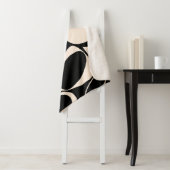 Modernes Abstraktes Schwarz Cream Muster Sherpadecke (Beispiel)