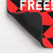 Modernes Abstraktes Schwarz-Rot-Muster Mousepad (Ecke)