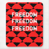 Modernes Abstraktes Schwarz-Rot-Muster Mousepad (Vorne)