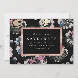 Modernes abstraktes Schwarz Save The Date