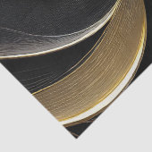 Modernes Abstraktes Schwarz und Gold Seidenpapier (Detail)