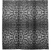 Modernes Abstraktes Schwarz-weiß Duschvorhang (Vorderseite)