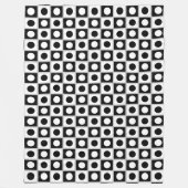 Modernes Abstraktes Schwarz/Weiß Fleece Blanken (Vorderseite)