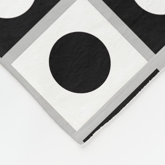 Modernes Abstraktes Schwarz/Weiß Fleece Blanken (Ecke)