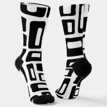 Modernes Abstraktes Schwarz-Weiß-Muster im Mittela