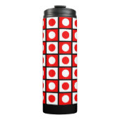 Modernes Abstraktes Schwarz/Weiß Thermosbecher (Vorderseite)