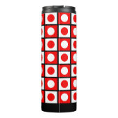 Modernes Abstraktes Schwarz/Weiß Thermosbecher (Rückseite)