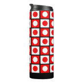 Modernes Abstraktes Schwarz/Weiß Thermosbecher (Nach rechts gedreht)