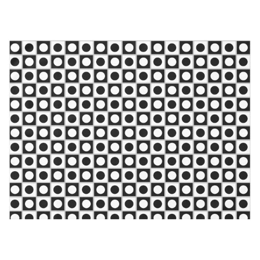 Modernes Abstraktes Schwarz/Weiß Tischdecke (Vorderseite (Horizontal))
