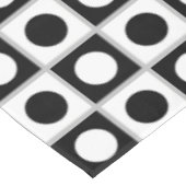 Modernes Abstraktes Schwarz/Weiß Tischdecke (Schrägansicht)