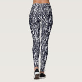 Modernes Abstraktes Schwarz-Weiß-Zebra-Muster Leggings (Rückseite)