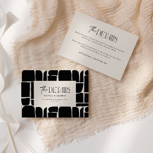 modernes, abstraktes Schwarz-weißes Hochzeitsdetai