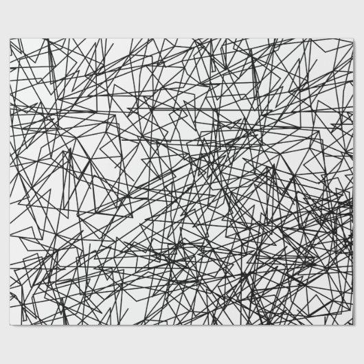 modernes abstraktes Schwarz-weißes künstlerisches Geschenkpapier (Flach)