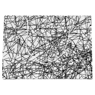 modernes abstraktes Schwarz-weißes künstlerisches  Große Geschenktüte