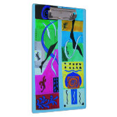 Modernes Abstraktes Schwarzes Blau С farbenfrohe G Klemmbrett (Rechts)