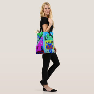Modernes Abstraktes Schwarzes Blau С farbenfrohe G Tasche