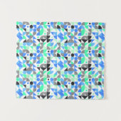 Modernes, Abstraktes, schwarzes geometrisches Must Wandteppich (Vorderseite (Horizontal))