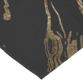 Modernes Abstraktes Schwarzes Gold-Marmor Kurzer Tischläufer (Ecke)