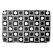 Modernes Abstraktes Schwarzes Grau & Weiß Badematte (Vorderseite)