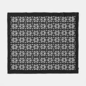 Modernes abstraktes Schwarzweiß Fleecedecke (Vorderseite (Horizontal))