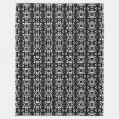 Modernes abstraktes Schwarzweiß Fleecedecke (Vorderseite)