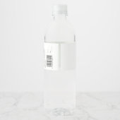 Modernes, Abstraktes Seifendesign Wasserflaschenetikett (Rückseite)