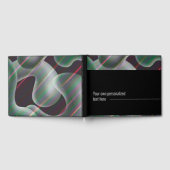 Modernes abstraktes silberfarbenes Quecksilberflüs Gästebuch (Voll)