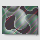 Modernes abstraktes silberfarbenes Quecksilberflüs Gästebuch (Rückseite)