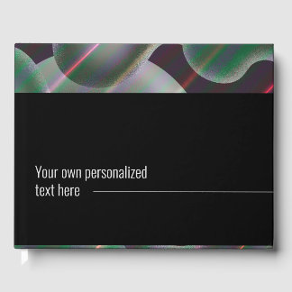 Modernes abstraktes silberfarbenes Quecksilberflüs Gästebuch