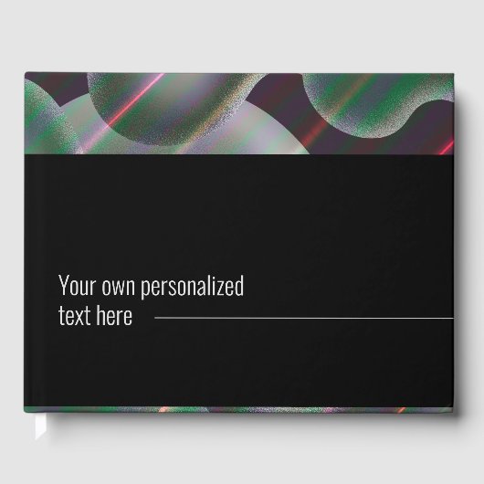 Modernes abstraktes silberfarbenes Quecksilberflüs Gästebuch (Vorderseite)