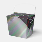 Modernes abstraktes silberfarbenes Quecksilberflüs Geschenkschachtel (Vorderseite)