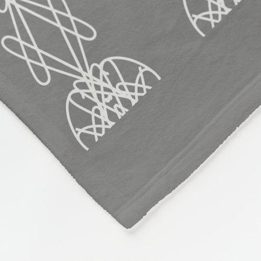 Modernes Abstraktes Silbergrau-Muster Fleecedecke (Ecke)