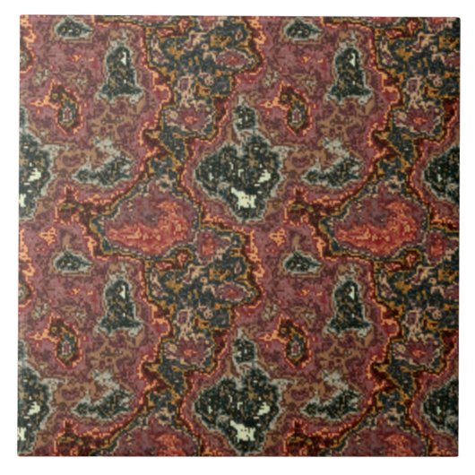 Modernes Abstraktes Smaragdrosa Maroon-Marmormuste Fliese (Vorderseite)