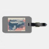 Modernes Abstraktes Stadtbild Gepäckanhänger (Rückseite horizontal)