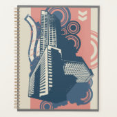 Modernes Abstraktes Stadtbild Planer (Vorderseite)