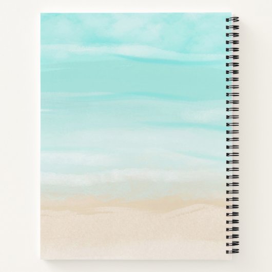 Modernes Abstraktes Strandbuch Notizblock (Rückseite)