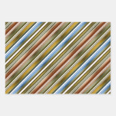 Modernes Abstraktes Streifenmuster Geschenkpapier Set (Vorderseite 3)
