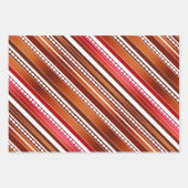 Modernes Abstraktes Streifenmuster Geschenkpapier Set (Vorderseite)